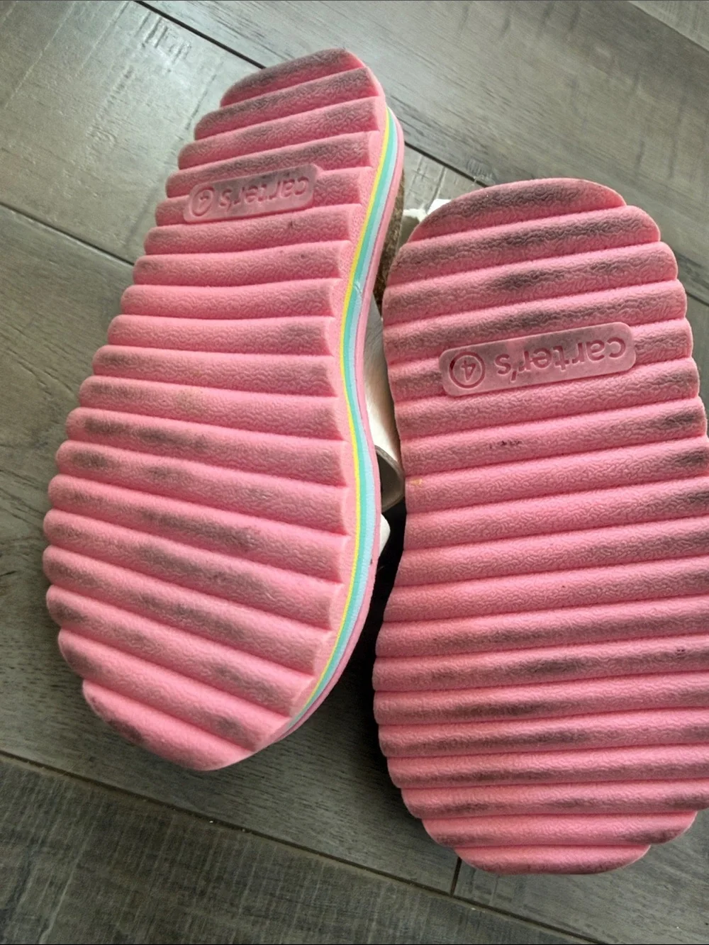 OshKosh B'gosh Pink Glitter Slip-On Sneakers and White Sandals Set